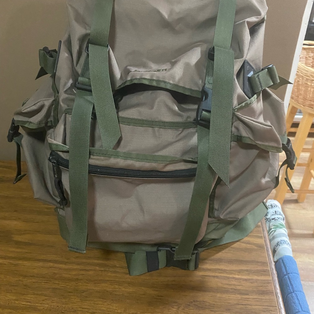 L.L. Bean Green Backpack Durable Spacious Design
